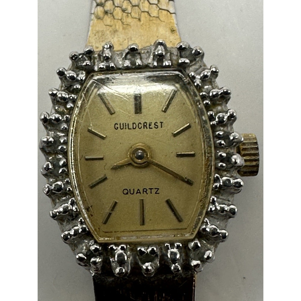 Guildcrest Ladies Watch‎ New Battery 15MM 6.5" Vintage C37